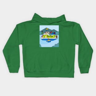 Little Play Family Houseboat Kids Hoodie